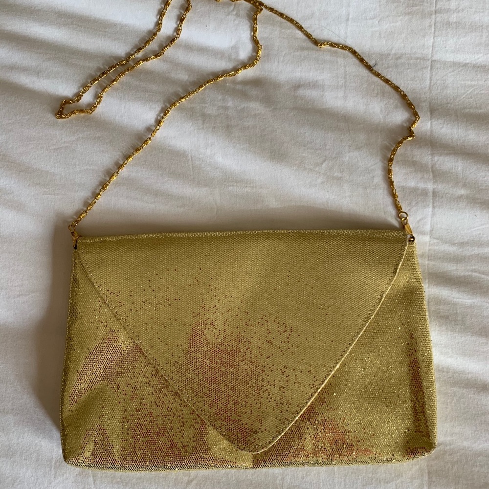 Gold Glitter Crossbody